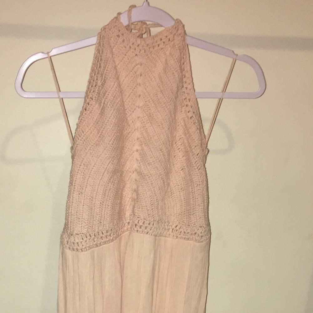 Zara crochet halter maxi dress